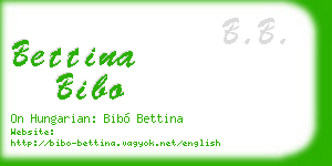bettina bibo business card